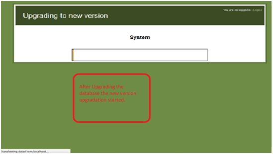 Newer version Upgrading window